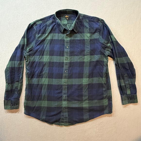 L.L. Bean Other - Rare Vintage L.L. Bean Cotton Silk Black‎ Watch Plaid Japan Export Shirt XLT
